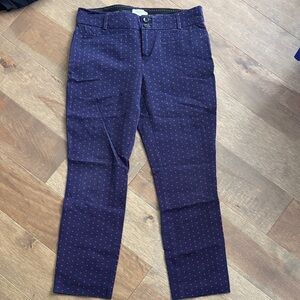Stylish Navy Capris with Red Dots
